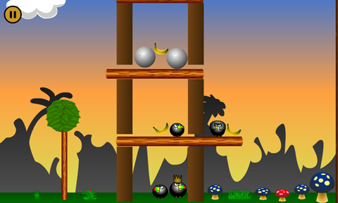 One of the new levels recently added to Angry Apes